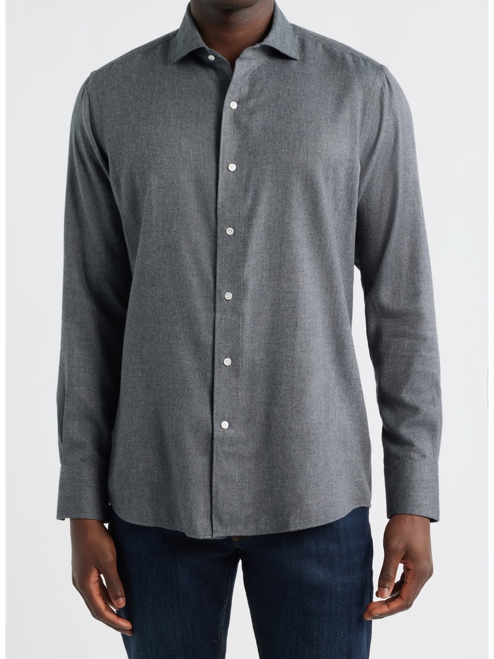NWT Peter Millar Brixen Italian Flannel Sport Shirt: Iridium (Medium)